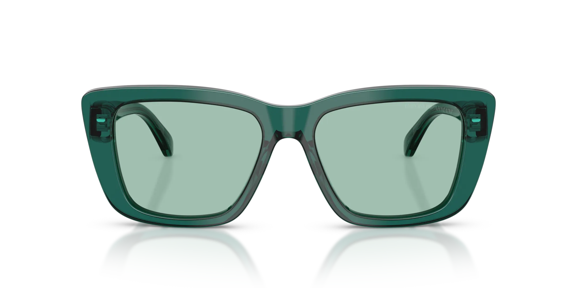 Emporio Armani EA4246U 6252/2 Occhiali da sole Acetato Verde Verde Cat Eye Normale - immagine 3