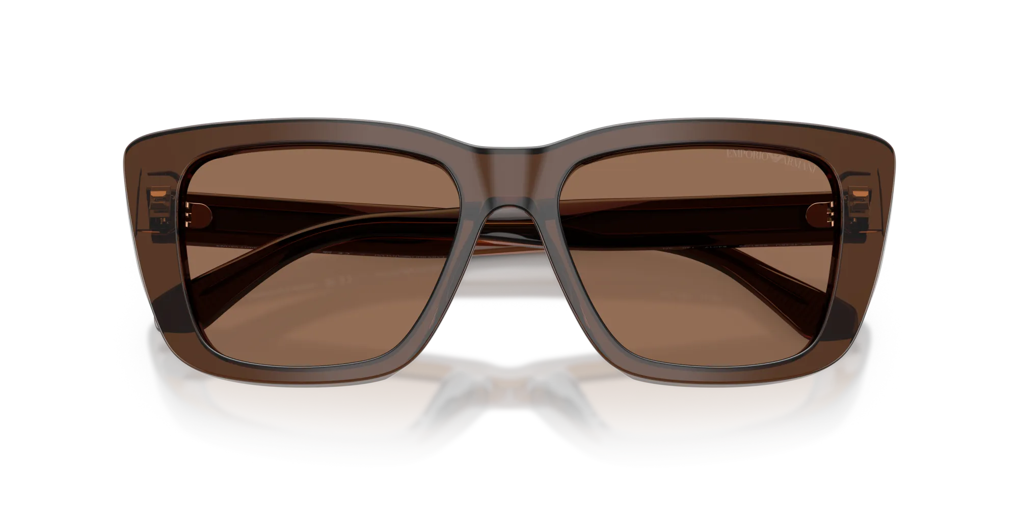 Emporio Armani EA4246U 625173 Occhiali da sole Acetato Marrone Marrone Cat Eye Normale - immagine 2