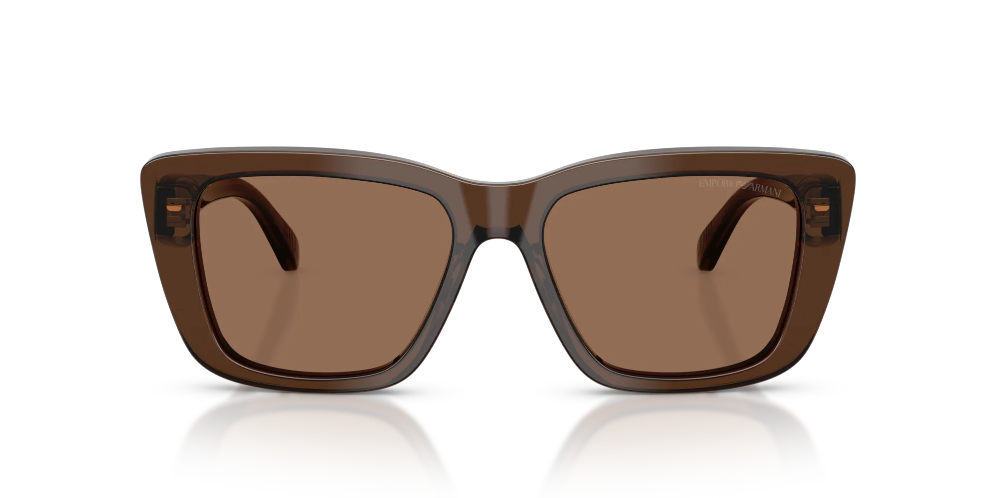 Emporio Armani EA4246U 625173 Occhiali da sole Acetato Marrone Marrone Cat Eye Normale - immagine 3