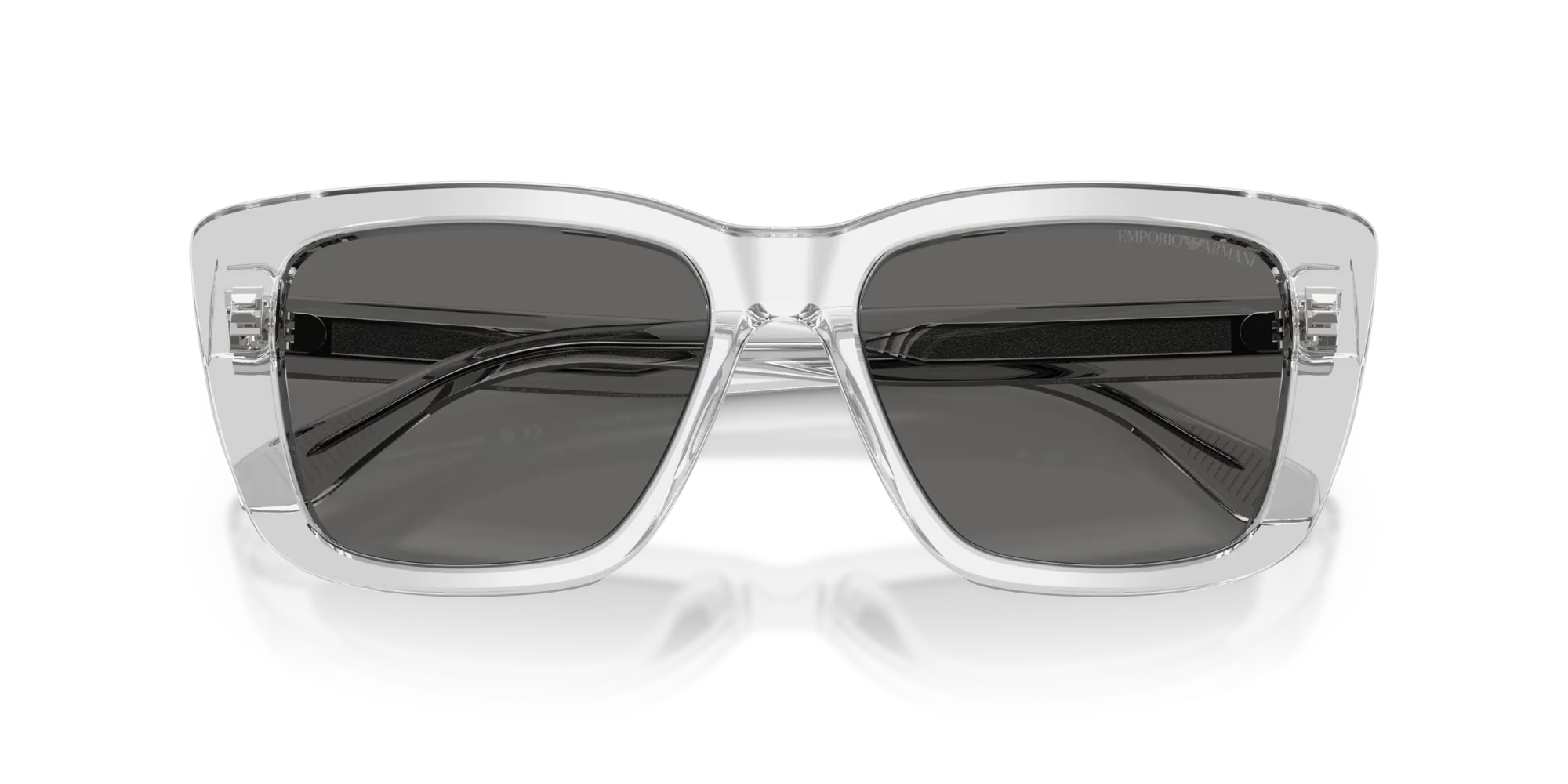 Emporio Armani EA4246U 625087 Occhiali da sole Acetato Trasparente Grigio Cat Eye Normale - immagine 2