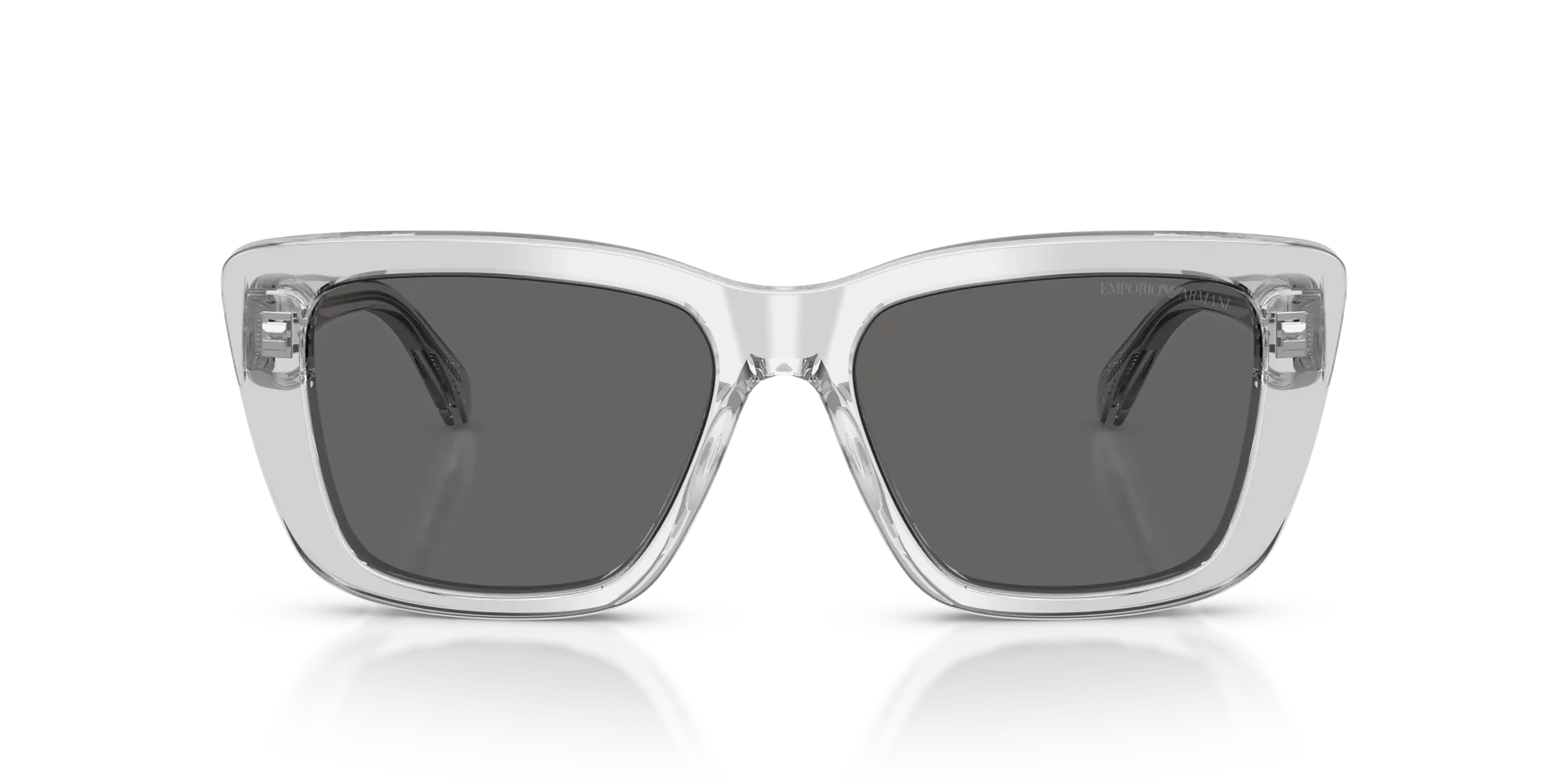 Emporio Armani EA4246U 625087 Occhiali da sole Acetato Trasparente Grigio Cat Eye Normale - immagine 3