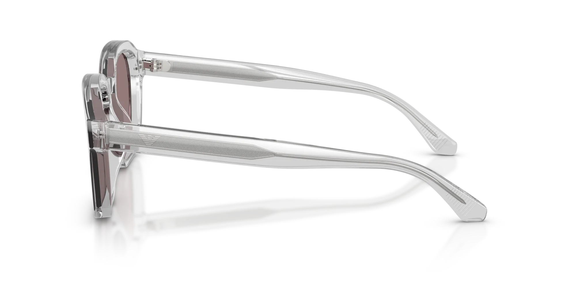 Emporio Armani EA4245U 62507N Occhiali da sole Acetato Trasparente Marrone Geometrica Normale - immagine 4