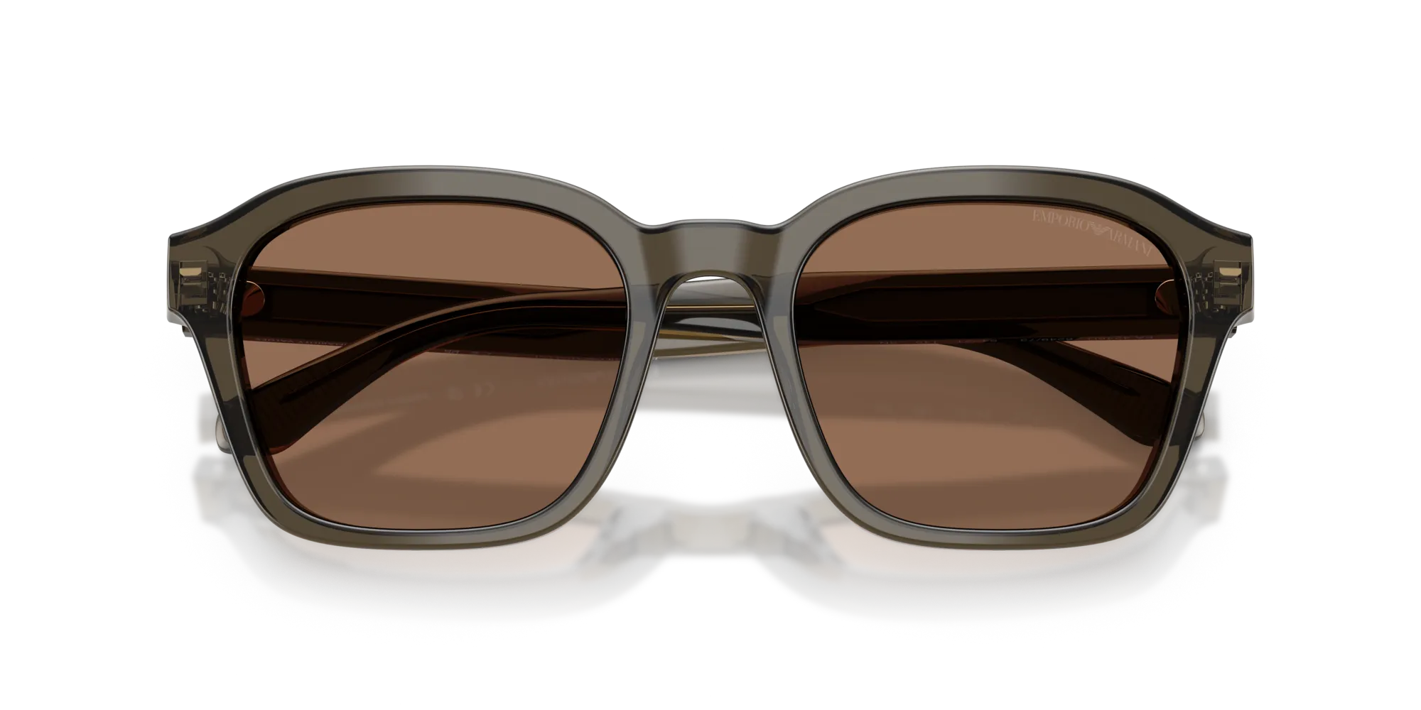 Emporio Armani EA4245U 624973 Occhiali da sole Acetato Grigio Marrone Geometrica Normale - immagine 2