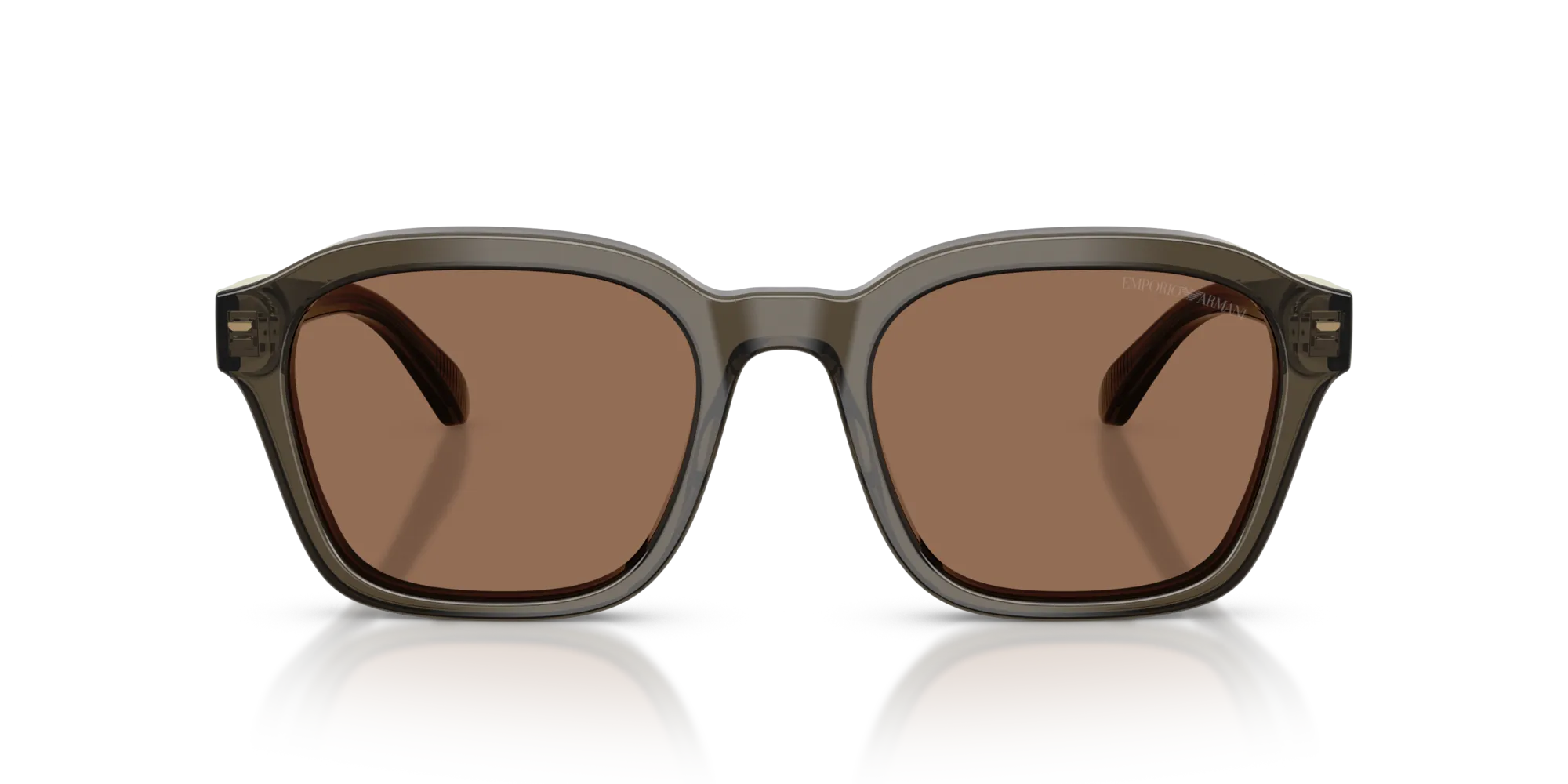 Emporio Armani EA4245U 624973 Occhiali da sole Acetato Grigio Marrone Geometrica Normale - immagine 3