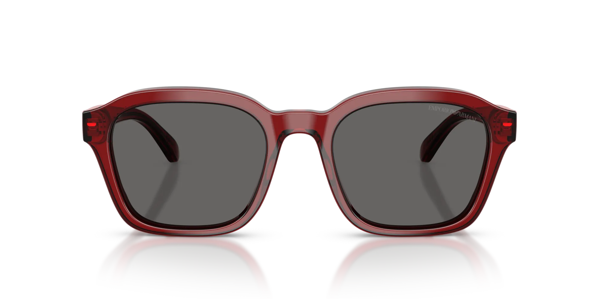 Emporio Armani EA4245U 624887 Occhiali da sole Acetato Rosso Grigio Geometrica Normale - immagine 3