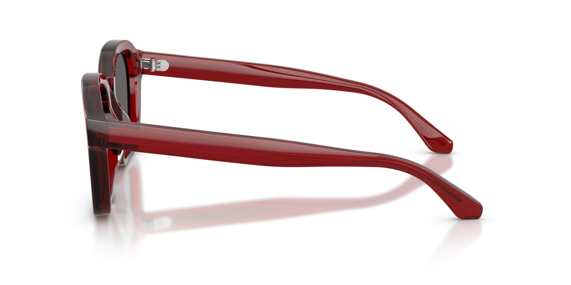 Emporio Armani EA4245U 624887 Occhiali da sole Acetato Rosso Grigio Geometrica Normale - immagine 4