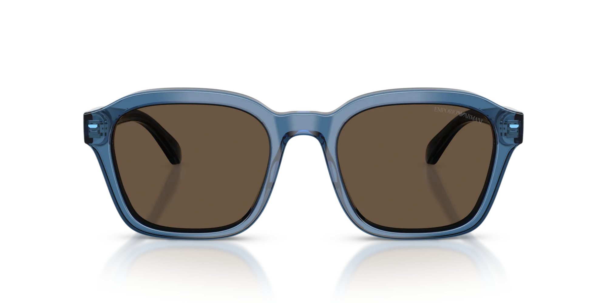 Emporio Armani EA4245U 624787 Occhiali da sole Acetato Blu Marrone Geometrica Normale - immagine 3