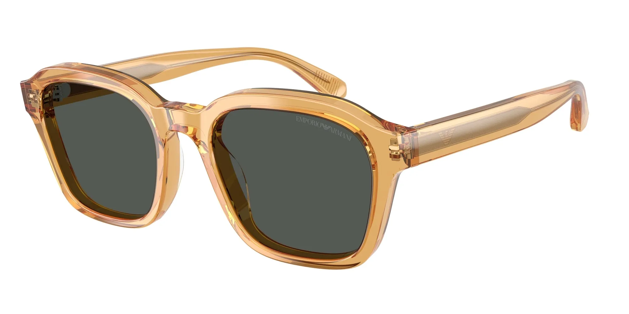 Emporio Armani EA4245U 624687 Occhiali da sole Acetato Giallo Grigio Geometrica Normale - immagine 1