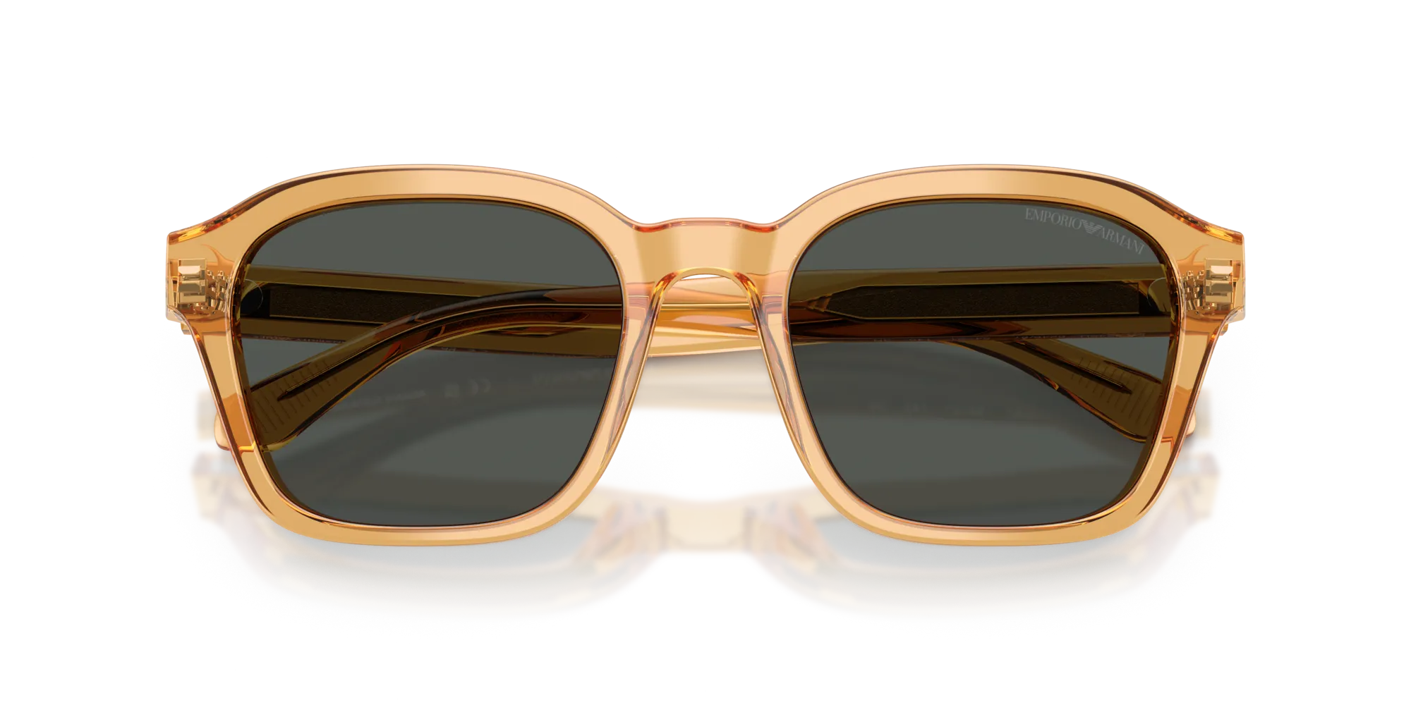 Emporio Armani EA4245U 624687 Occhiali da sole Acetato Giallo Grigio Geometrica Normale - immagine 2