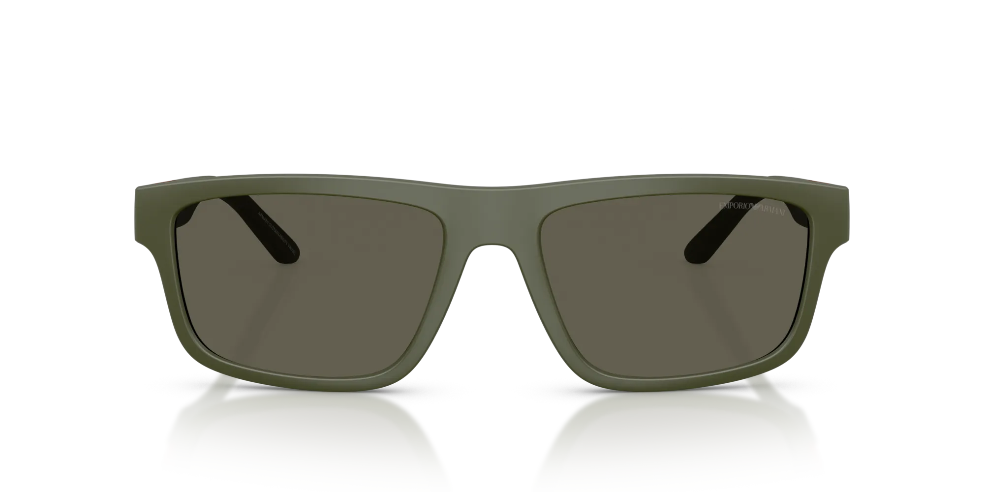Emporio Armani EA4244U 618471 Occhiali da sole Iniettato Verde Marrone Squadrata Normale - immagine 3