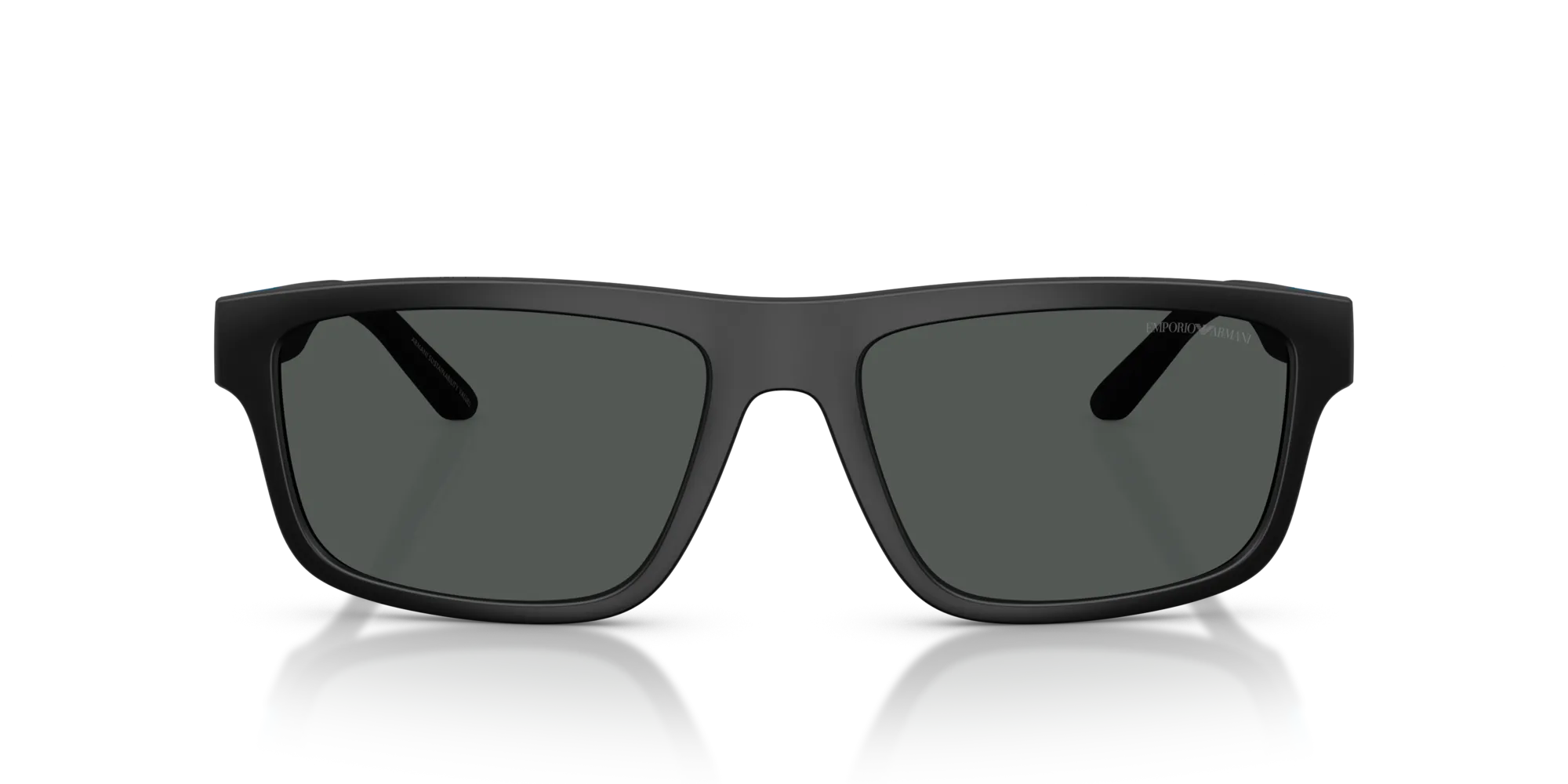 Emporio Armani EA4244U 500187 Occhiali da sole Iniettato Nero Grigio Squadrata Normale - immagine 3