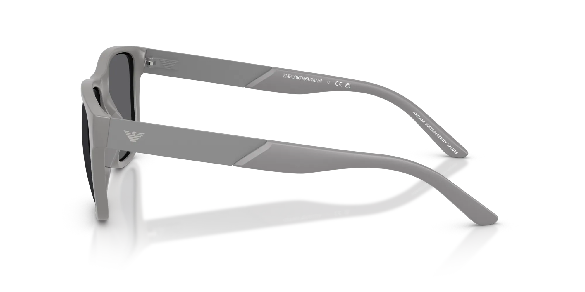 Emporio Armani EA4243 6245/1 Occhiali da sole Iniettato Grigio Grigio Squadrata Polarizzata - immagine 4