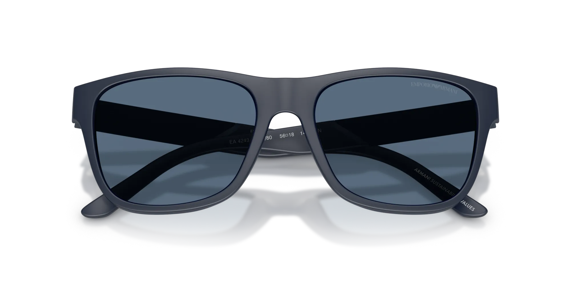 Emporio Armani EA4243 624480 Occhiali da sole Iniettato Blu Blu Squadrata Normale - immagine 2