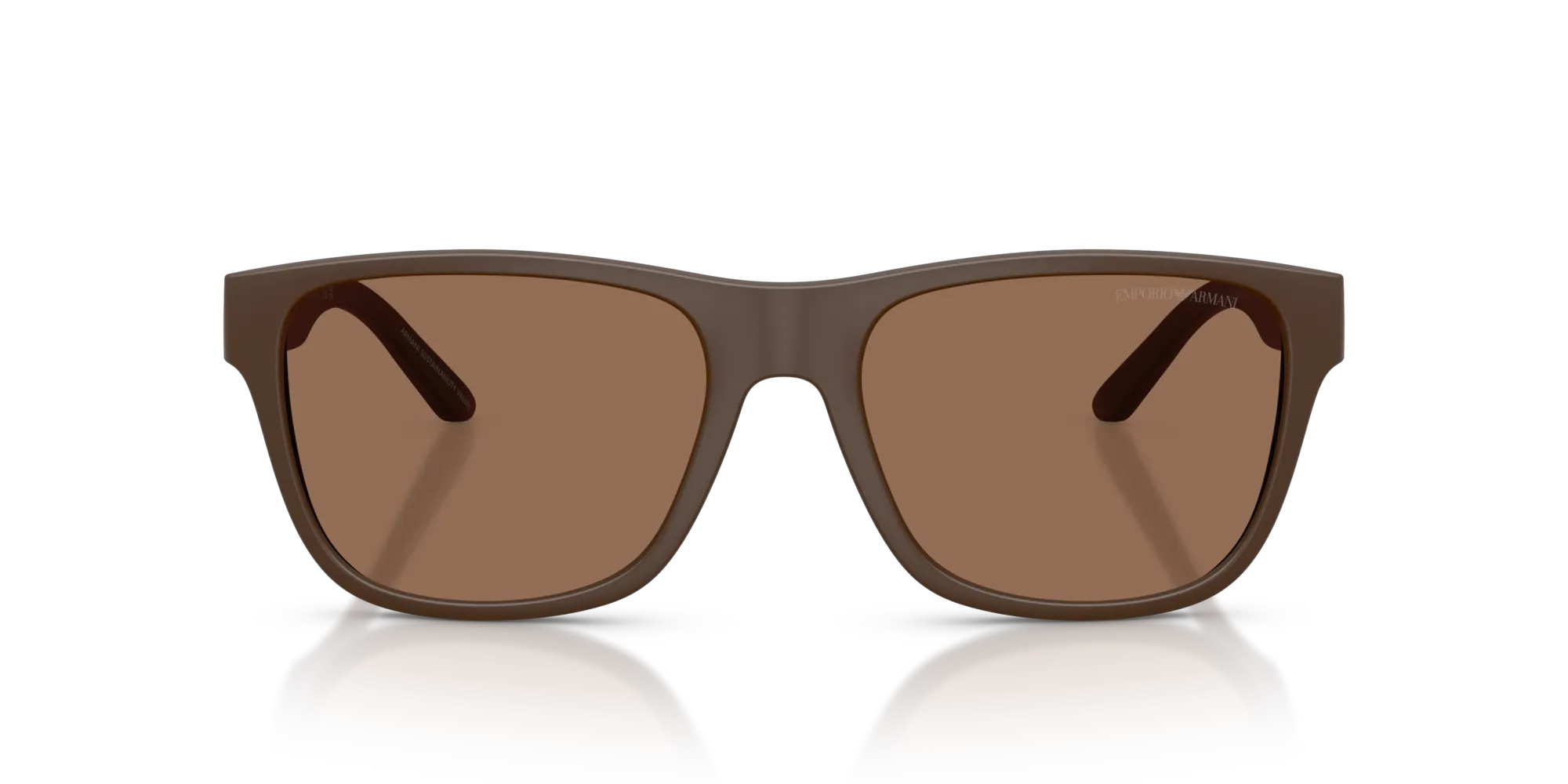 Emporio Armani EA4243 624373 Occhiali da sole Iniettato Marrone Marrone Squadrata Normale - immagine 3