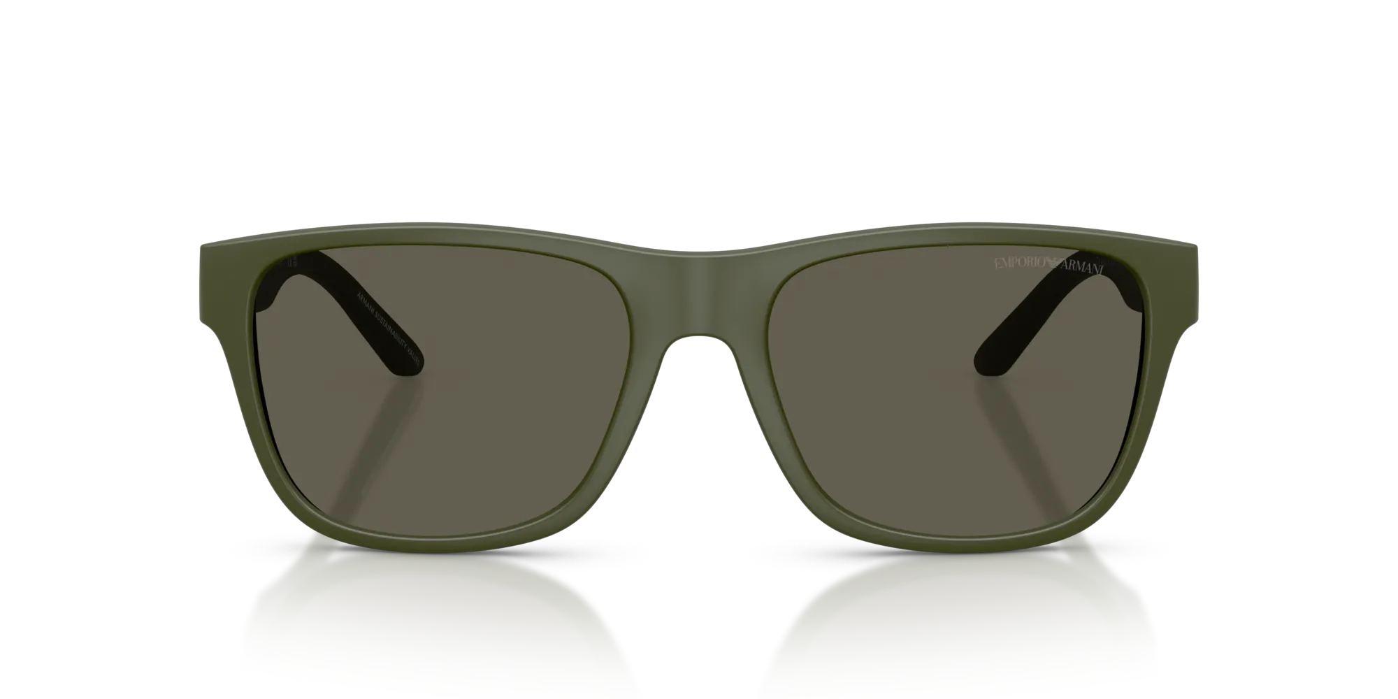 Emporio Armani EA4243 618471 Occhiali da sole Iniettato Verde Marrone Squadrata Normale - immagine 3
