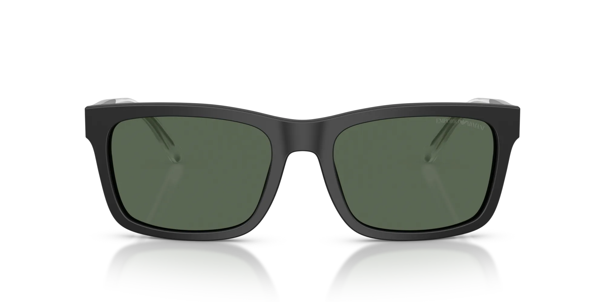 Emporio Armani EA4224 500171 Occhiali da sole Acetato Nero Verde Squadrata Normale - immagine 3