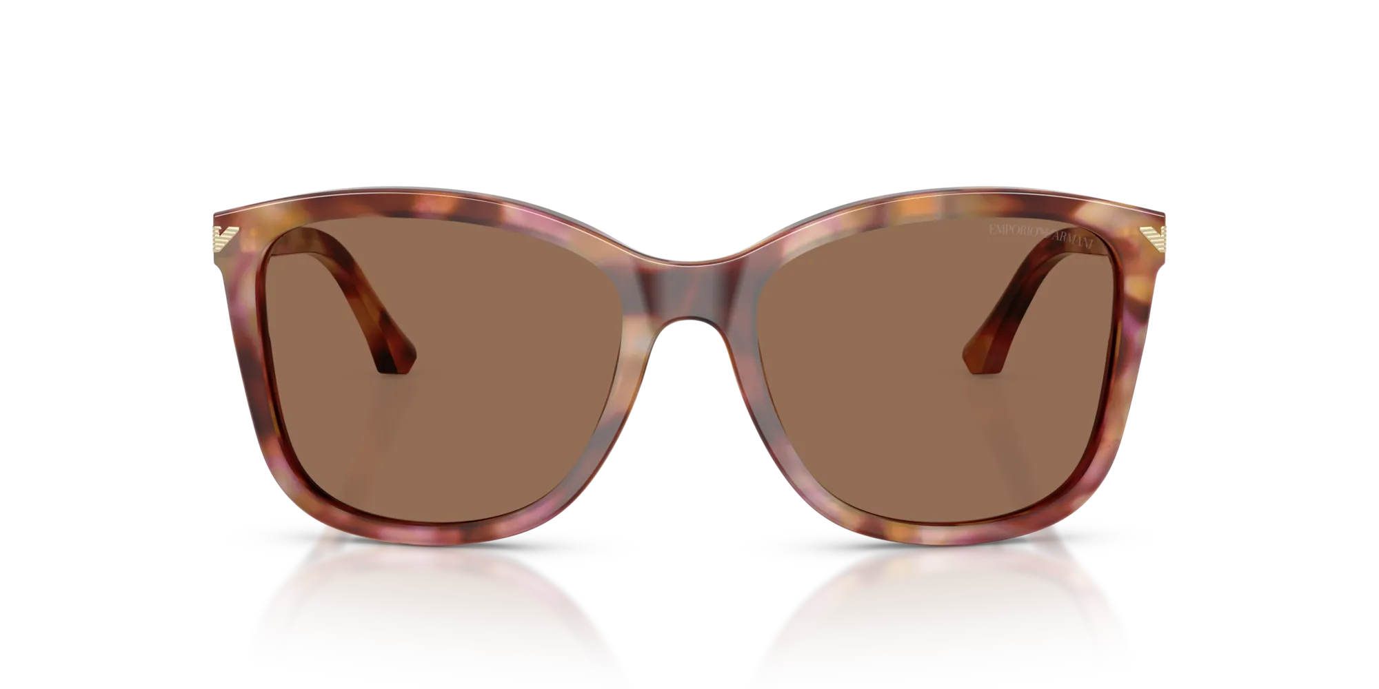 Emporio Armani EA4060 619673 Occhiali da sole Acetato Rosso Marrone Squadrata Normale - immagine 3