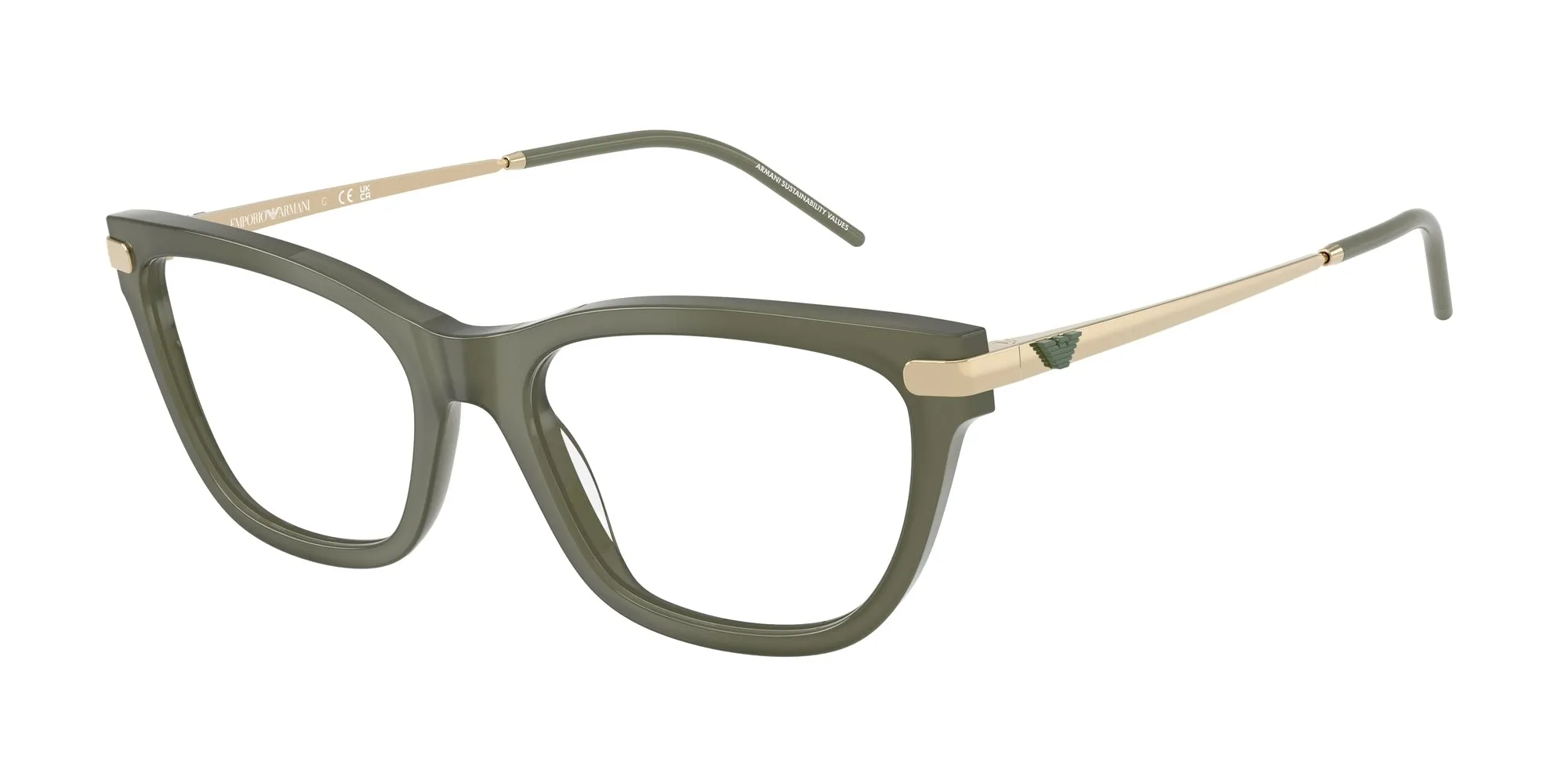 Emporio Armani EA3262 6264 Montature da vista Acetato Verde Cat Eye Normale - immagine 1