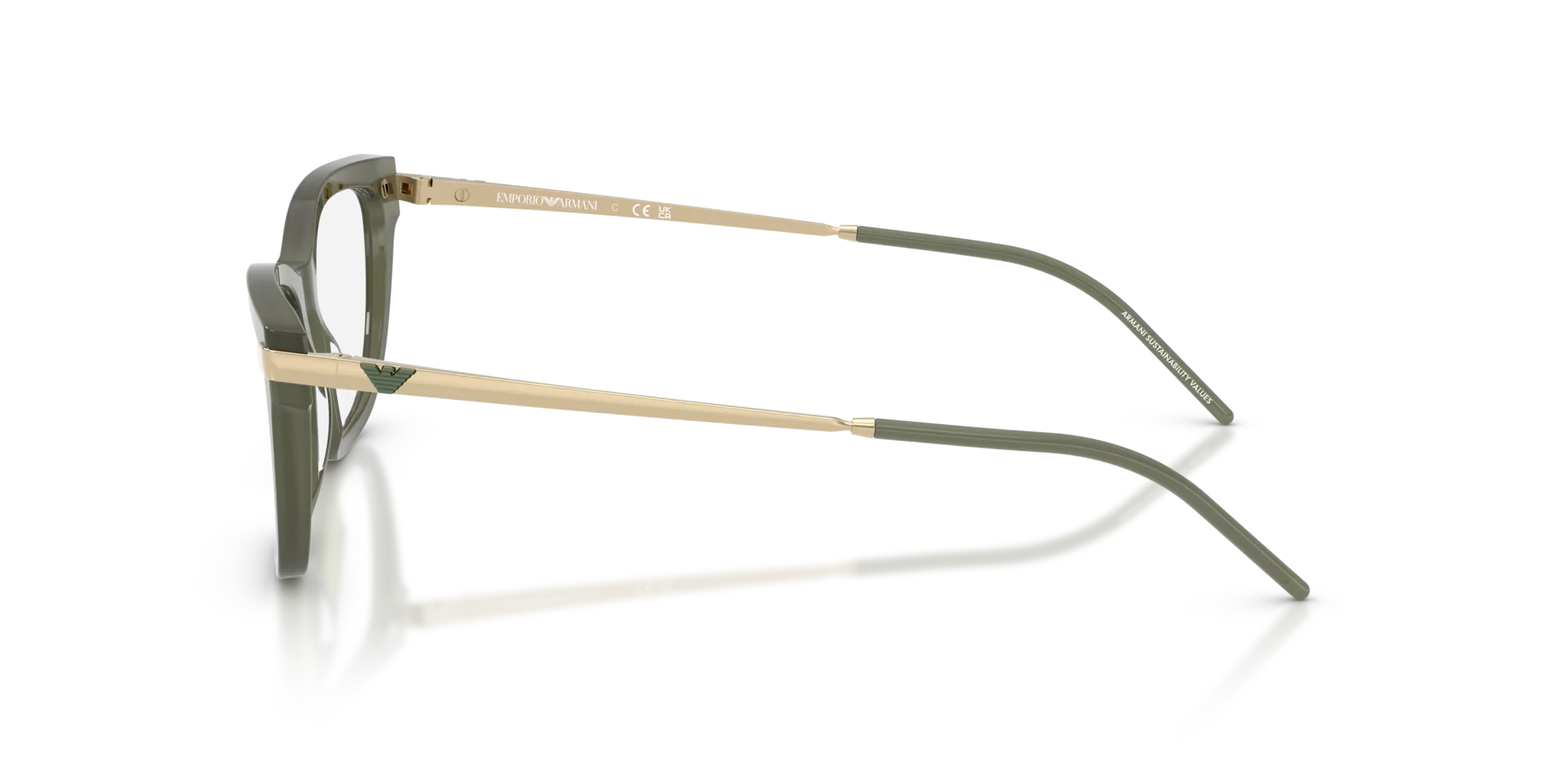 Emporio Armani EA3262 6264 Montature da vista Acetato Verde Cat Eye Normale - immagine 4
