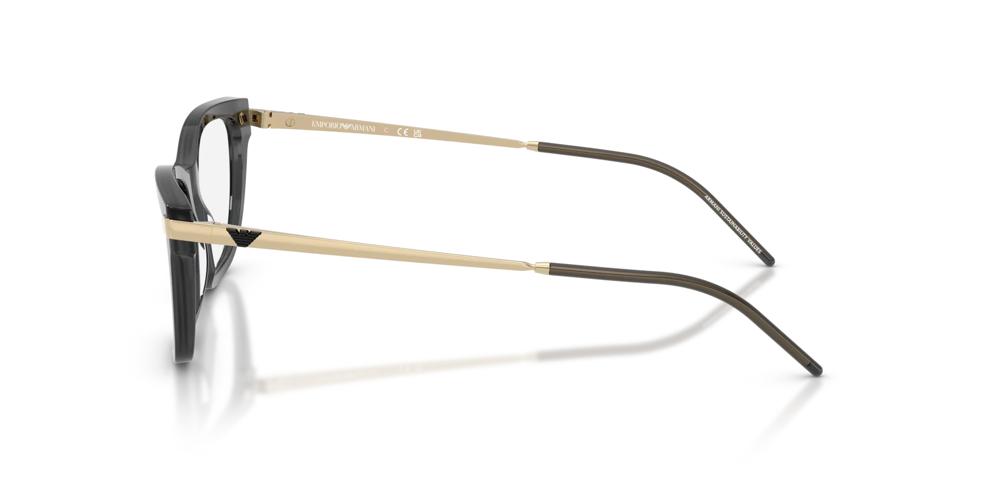 Emporio Armani EA3262 6262 Montature da vista Acetato Grigio Cat Eye Normale - immagine 4