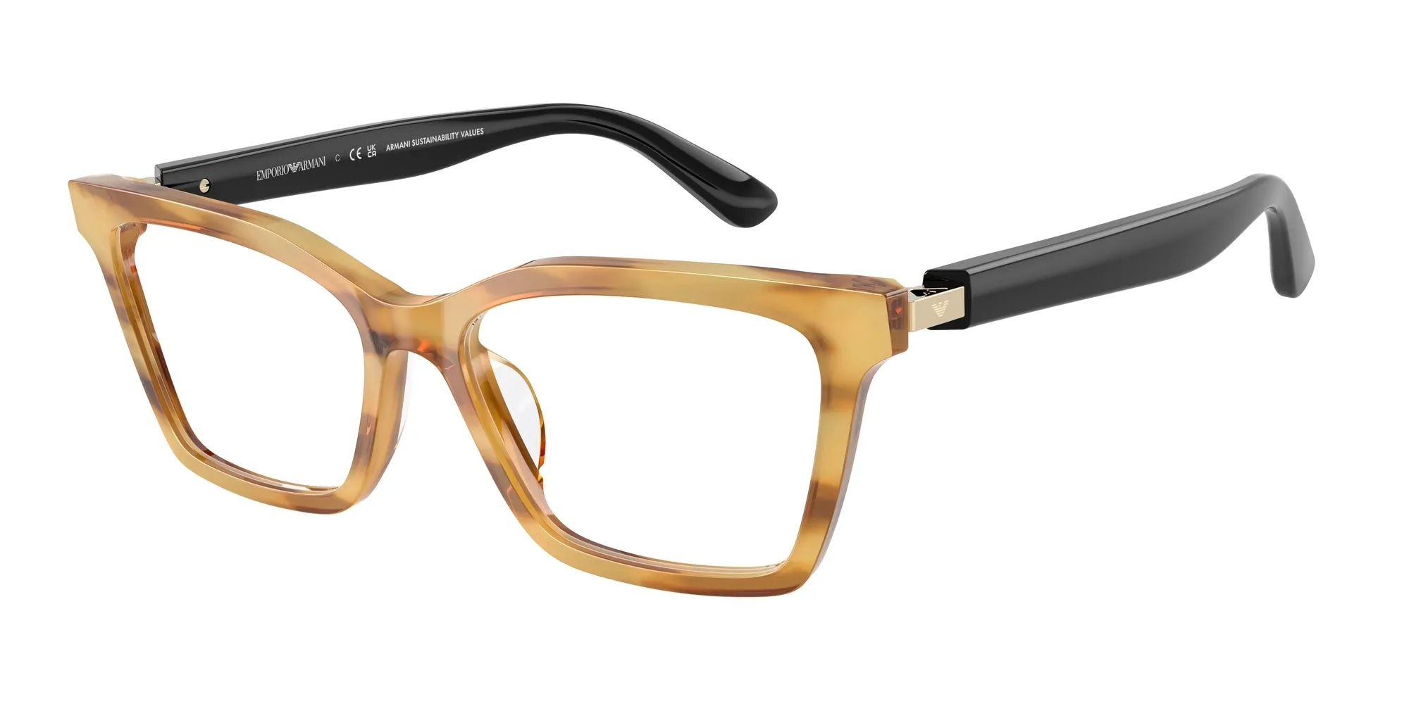 Emporio Armani EA3261U 6269 Montature da vista Acetato Giallo Farfalla Normale - immagine 1