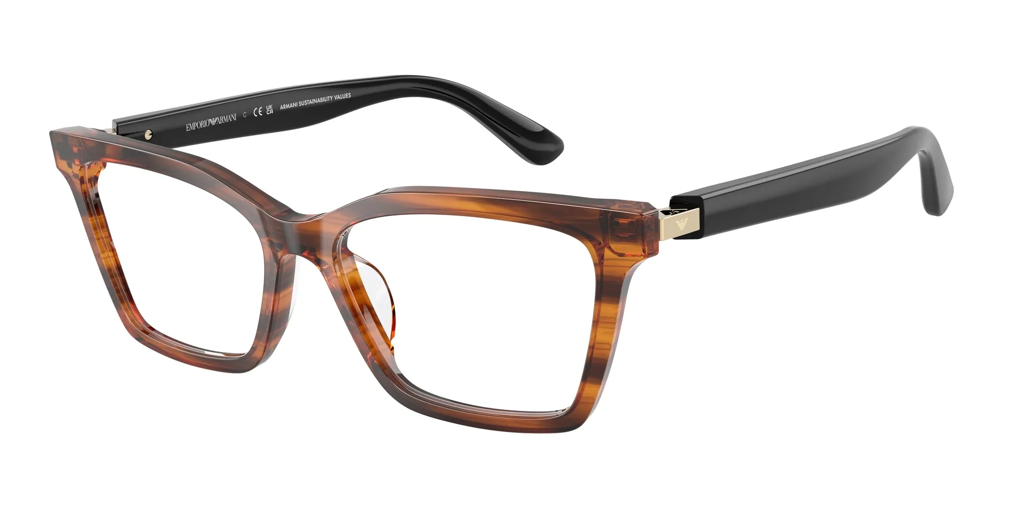 Emporio Armani EA3261U 6268 Montature da vista Acetato Giallo Farfalla Normale - immagine 1