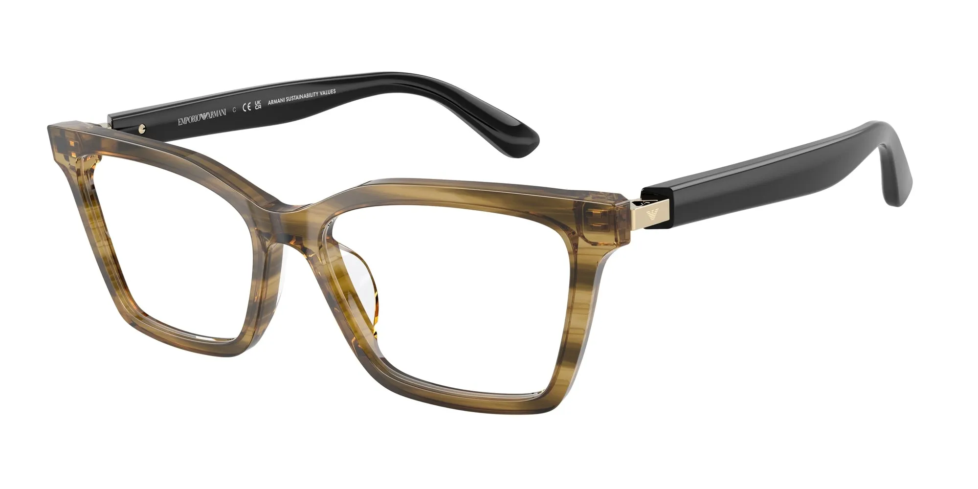 Emporio Armani EA3261U 6267 Montature da vista Acetato Verde Trasparente Farfalla Normale - immagine 1