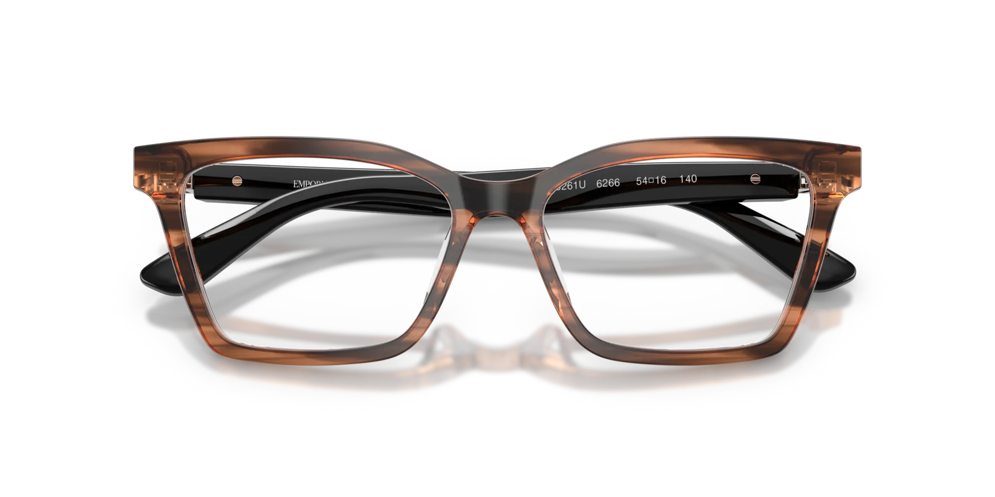 Emporio Armani EA3261U 6266 Montature da vista Acetato Marrone Farfalla Normale - immagine 2