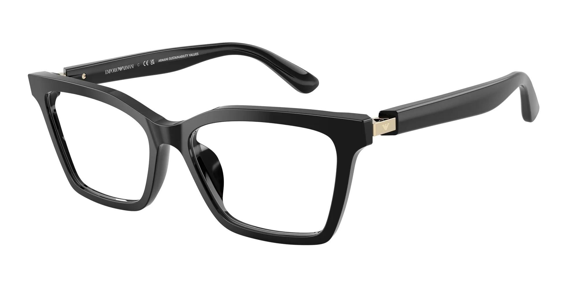 Emporio Armani EA3261U 5017 Montature da vista Acetato Nero Farfalla Normale - immagine 1