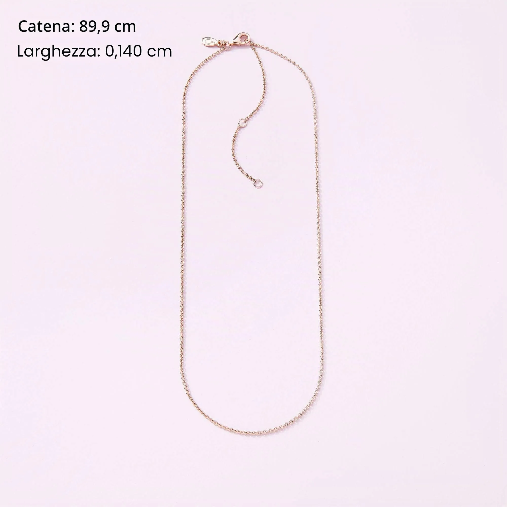 PANDORA Icons Collana in oro rosa 14k placcato, 90 - immagine 6