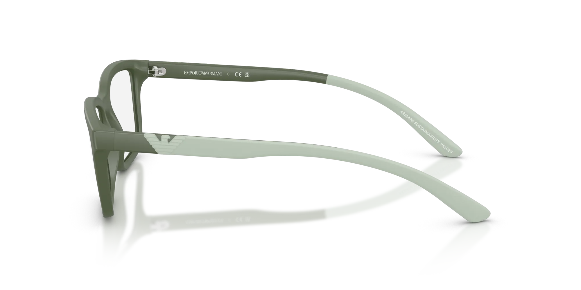 Emporio Armani EA3259 6259 Montature da vista Iniettato Verde Squadrata Normale - immagine 4