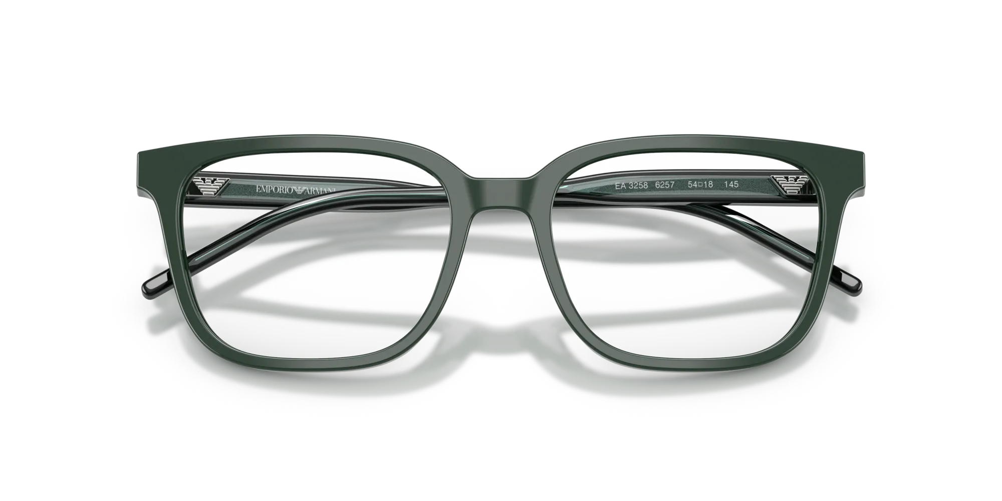 Emporio Armani EA3258 6257 Montature da vista Acetato Verde Squadrata Normale - immagine 2