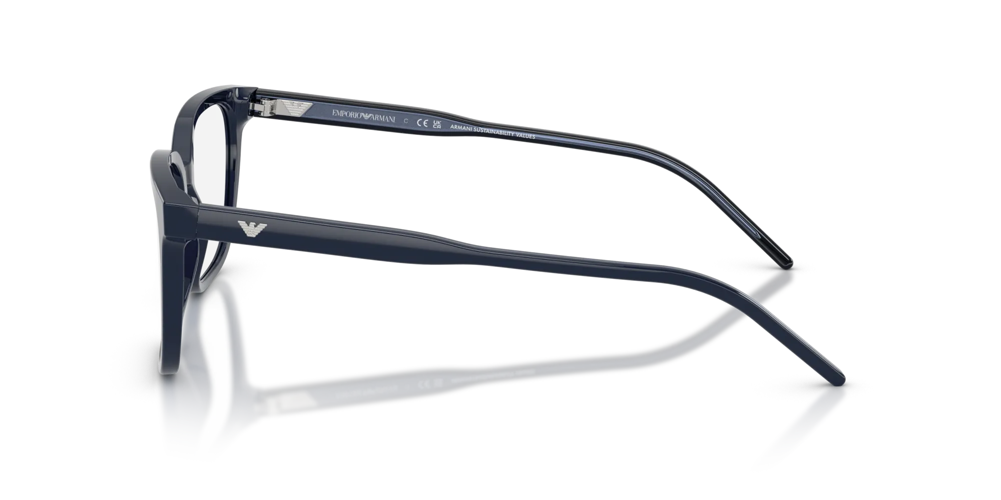 Emporio Armani EA3258 6256 Montature da vista Acetato Blu Squadrata Normale - immagine 4
