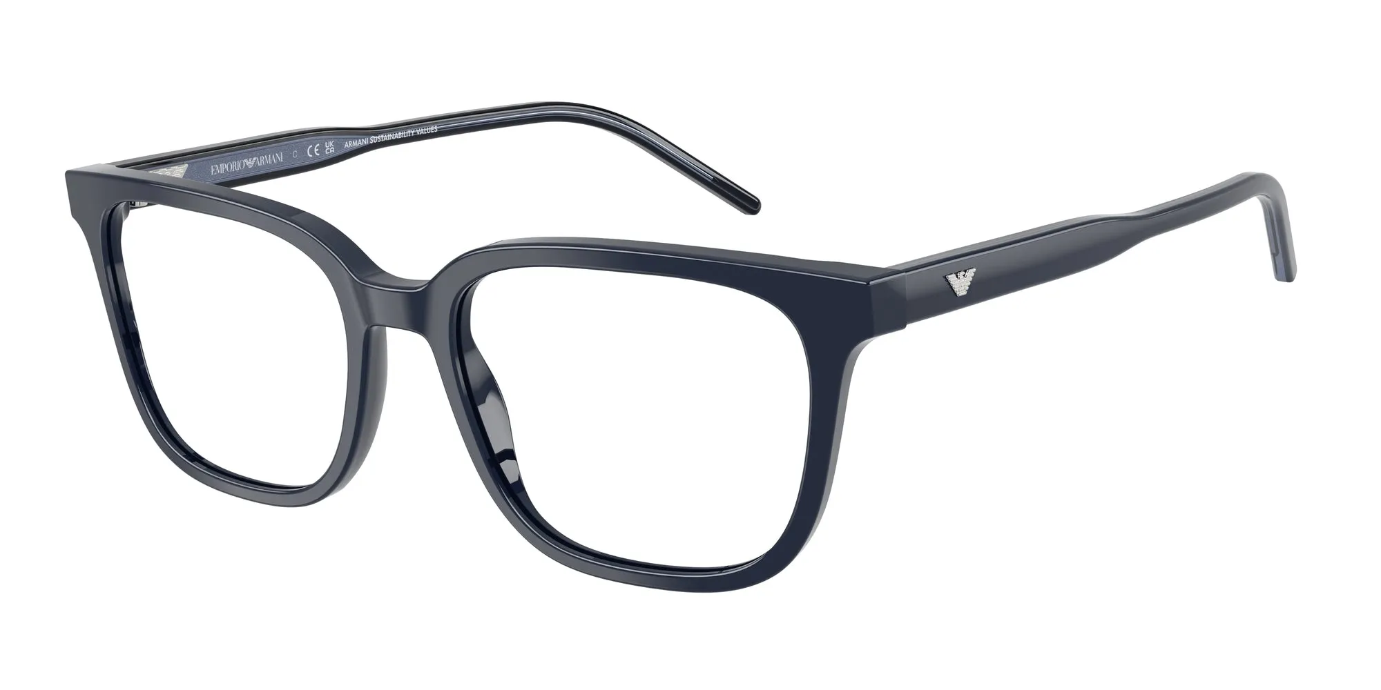 Emporio Armani EA3258 6256 Montature da vista Acetato Blu Squadrata Normale - immagine 1