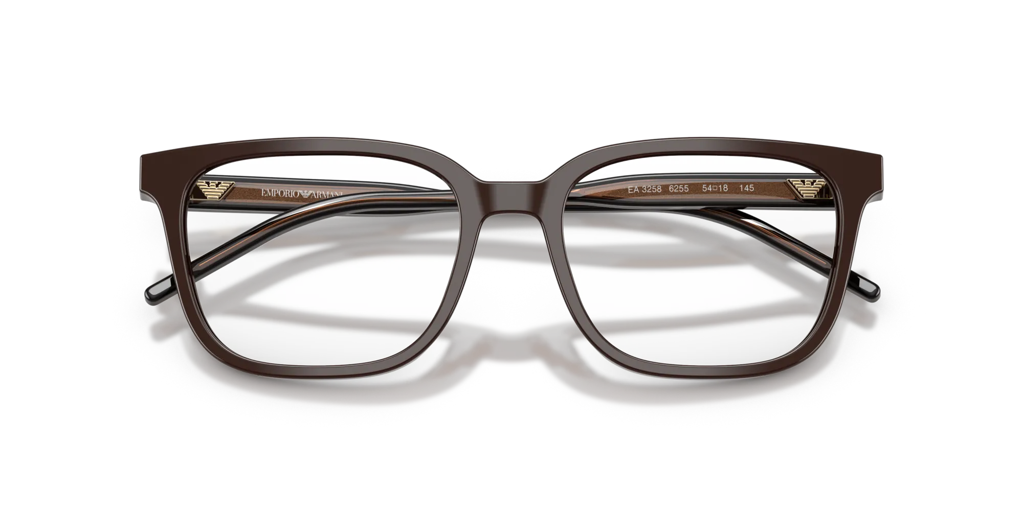 Emporio Armani EA3258 6255 Montature da vista Acetato Marrone Squadrata Normale - immagine 2