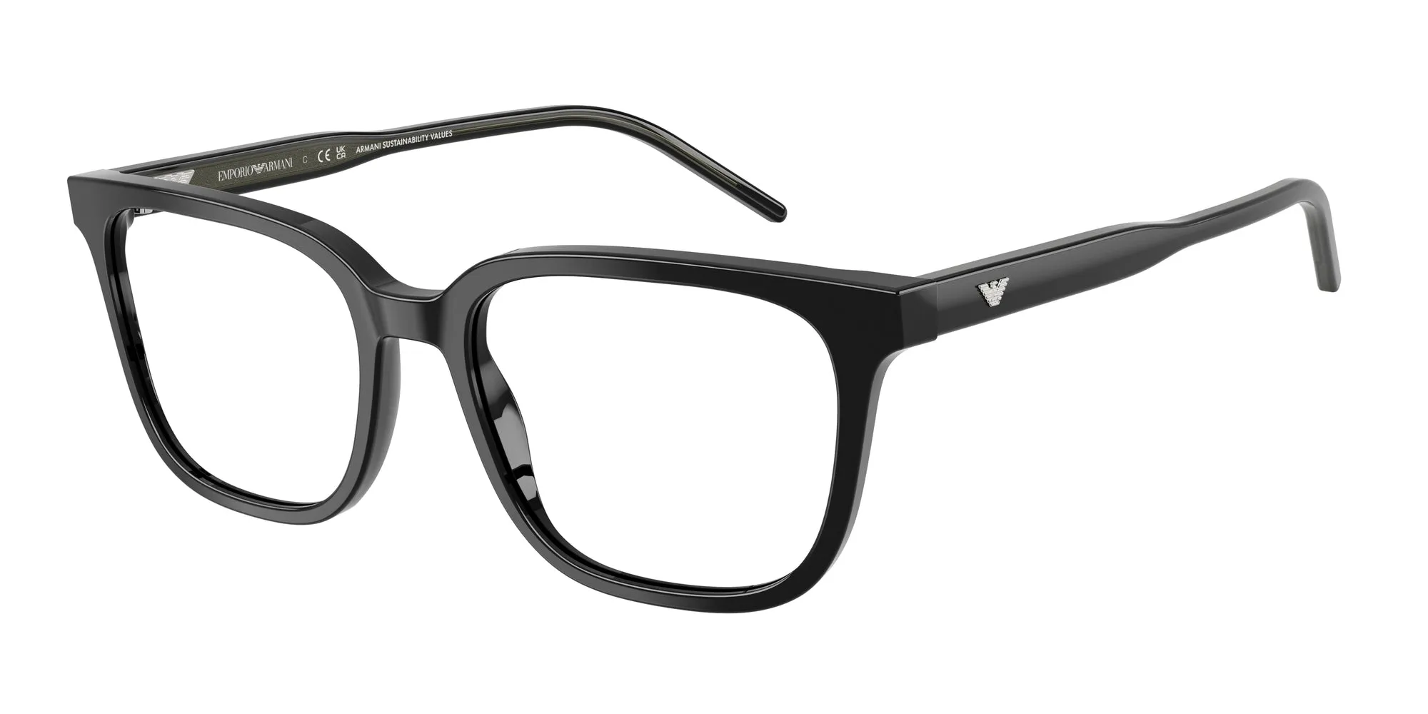 Emporio Armani EA3258 5017 Montature da vista Acetato Nero Squadrata Normale - immagine 1