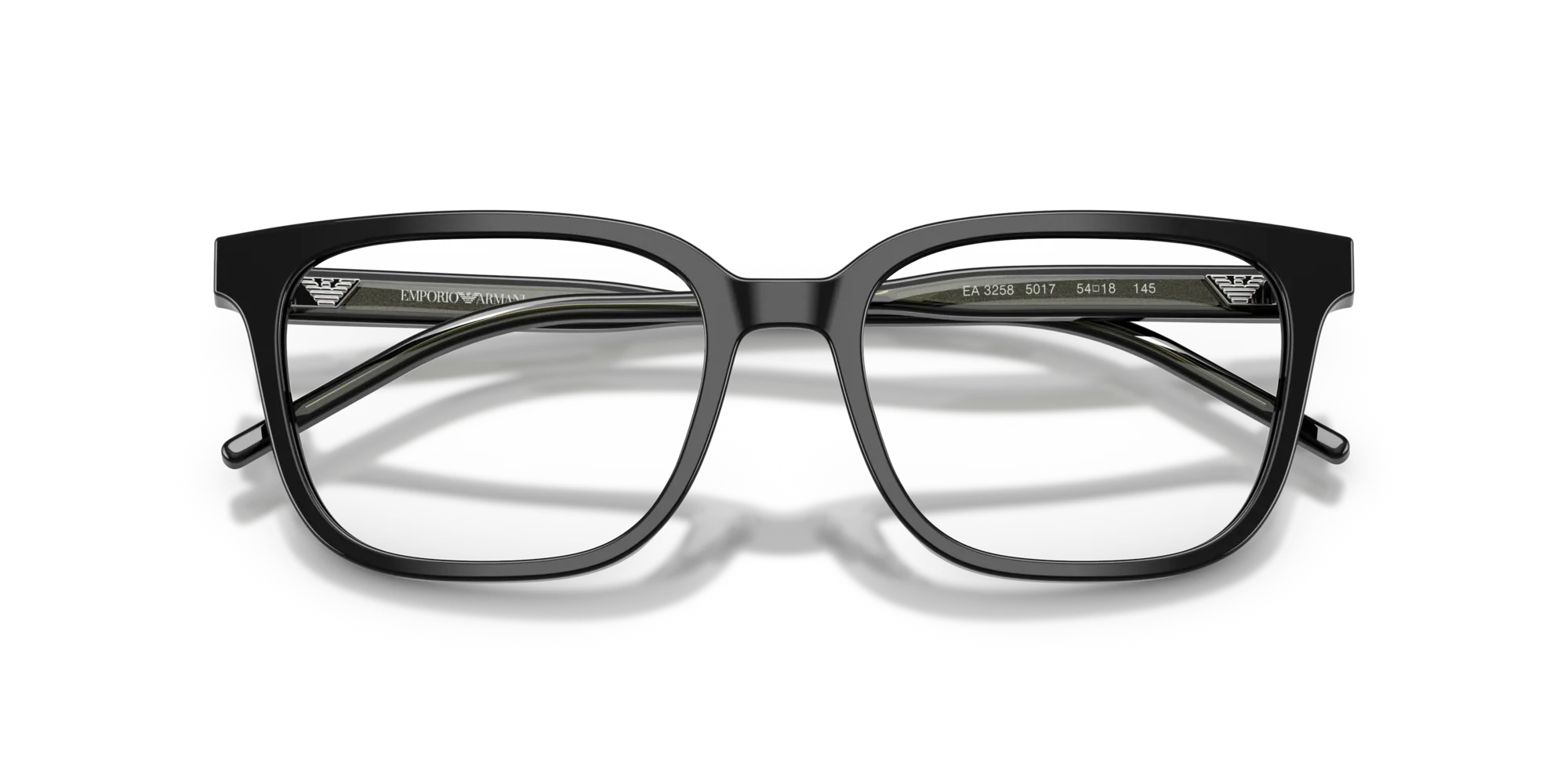 Emporio Armani EA3258 5017 Montature da vista Acetato Nero Squadrata Normale - immagine 2