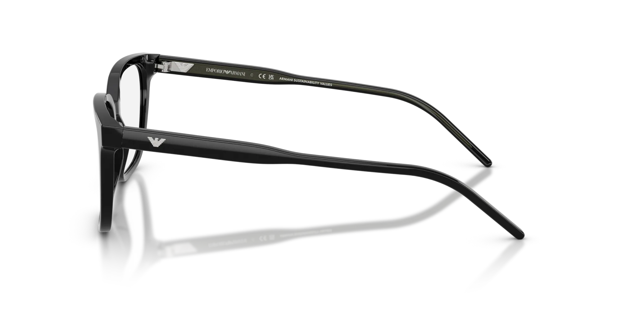 Emporio Armani EA3258 5017 Montature da vista Acetato Nero Squadrata Normale - immagine 4