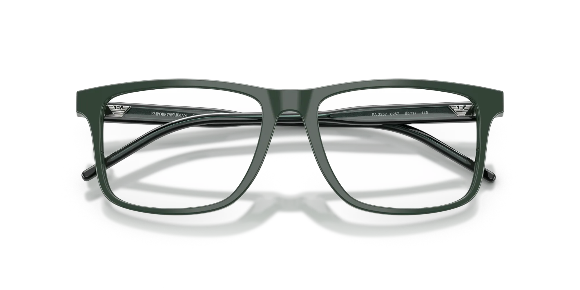 Emporio Armani EA3257 6257 Montature da vista Acetato Verde Squadrata Normale - immagine 2