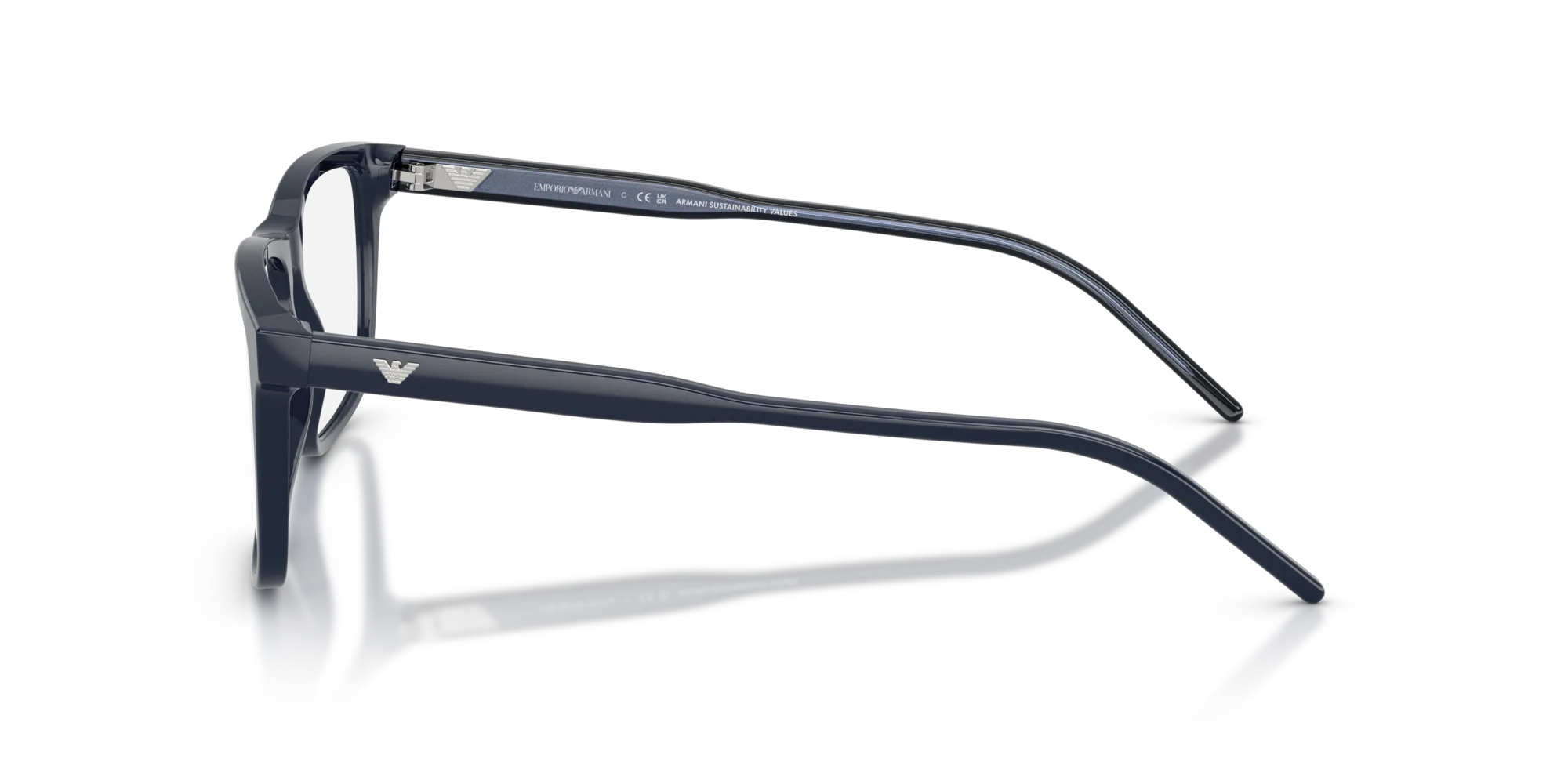 Emporio Armani EA3257 6256 Montature da vista Acetato Blu Squadrata Normale - immagine 4