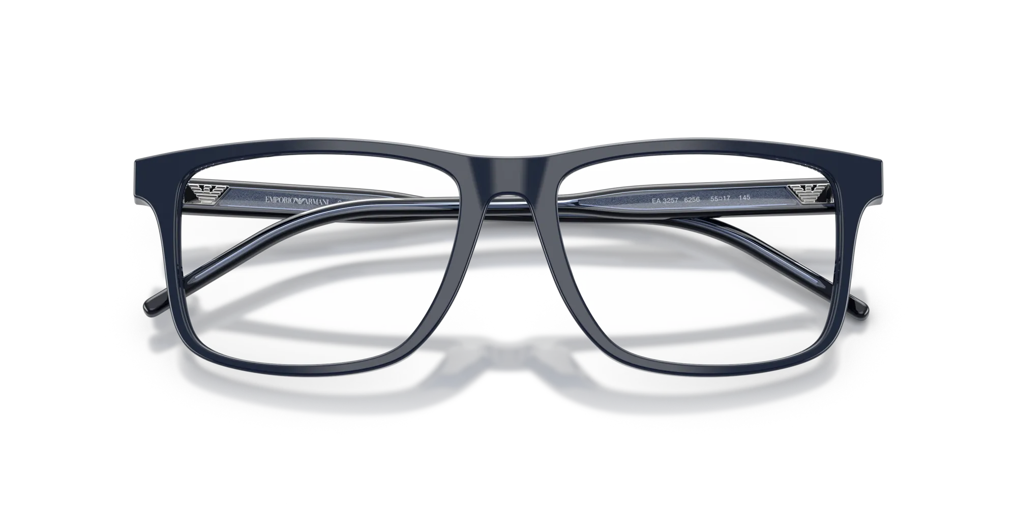 Emporio Armani EA3257 6256 Montature da vista Acetato Blu Squadrata Normale - immagine 2