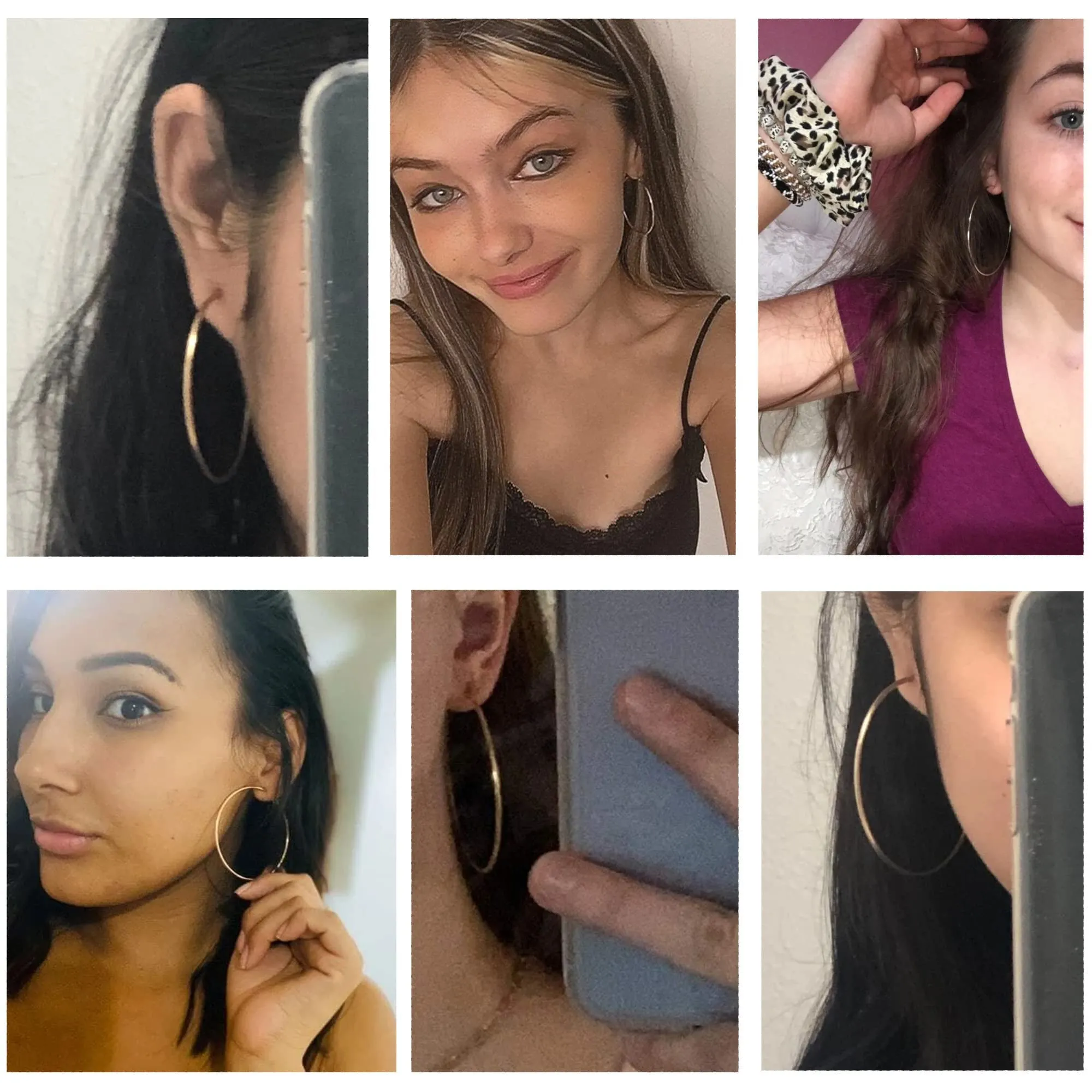 Roheafer Orecchini a Cerchio Clip per Donna senza Piercing - immagine 5