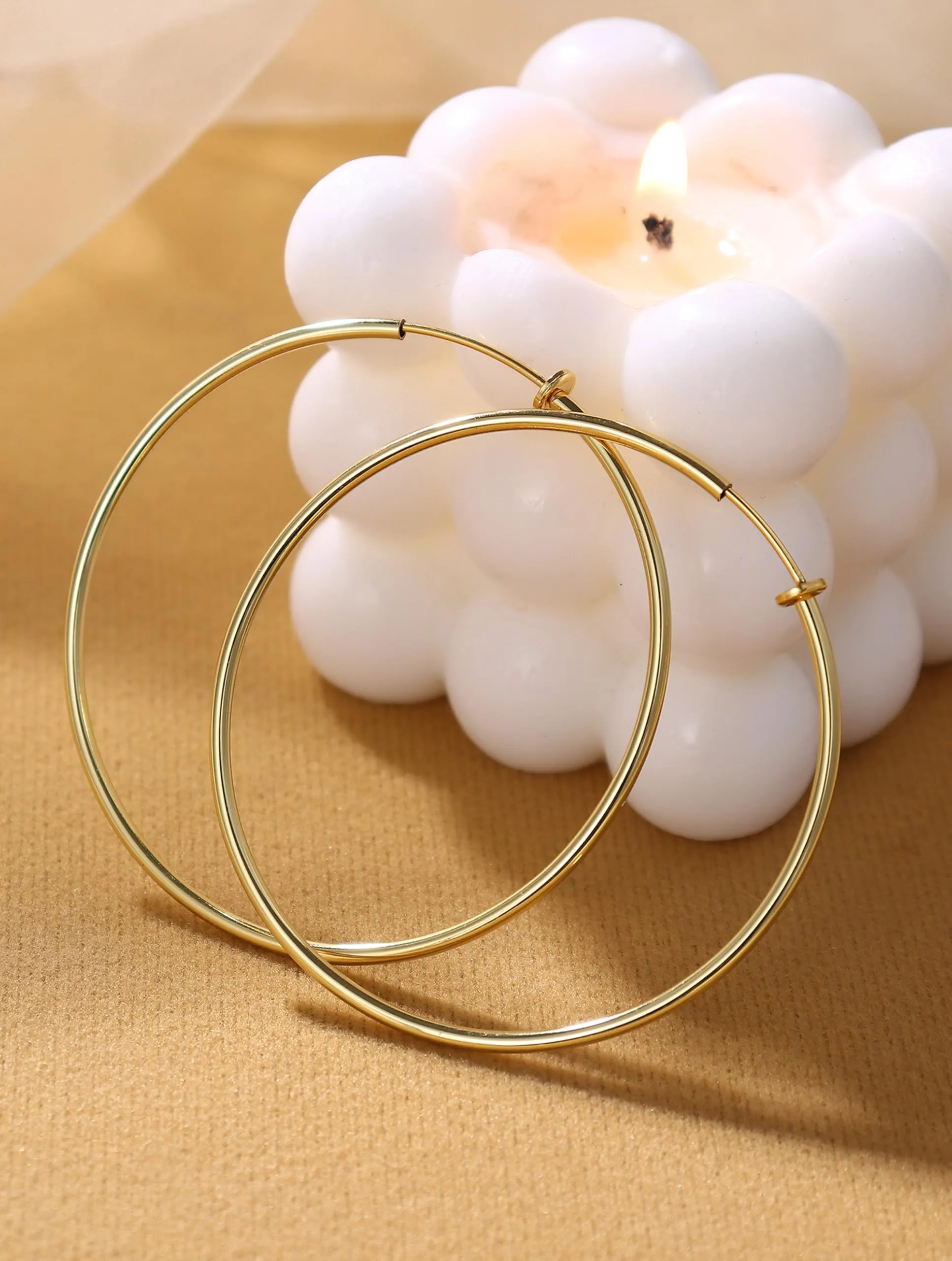 Roheafer Orecchini a Cerchio Clip per Donna senza Piercing - immagine 7