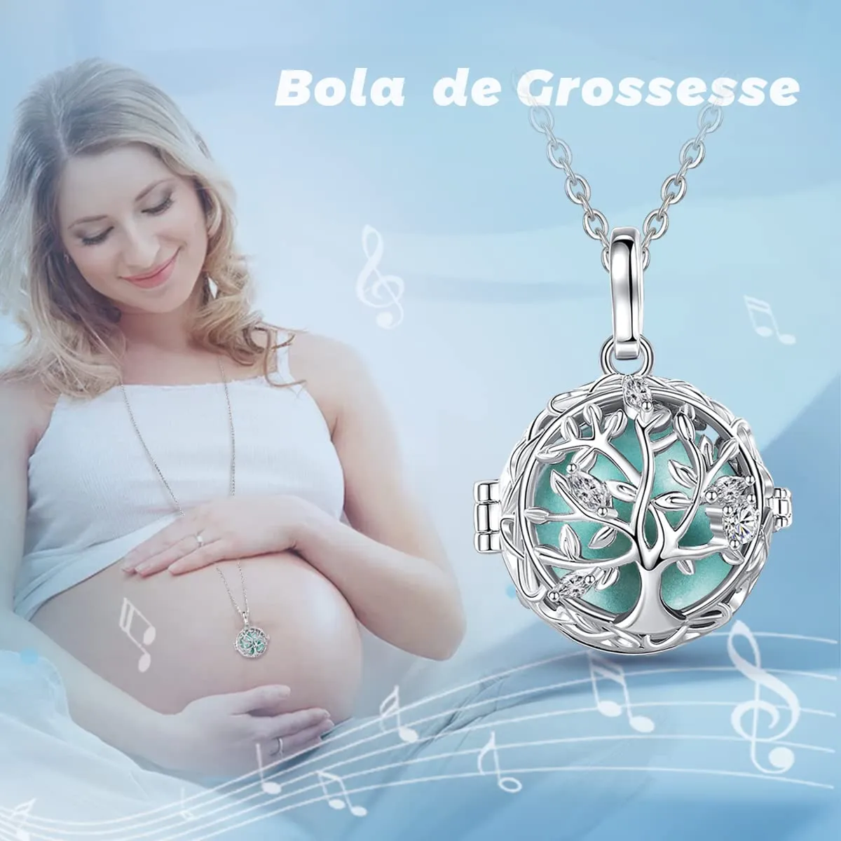 AEONSLOVE Chiama Angeli Gravidanza Richiamo degli Angeli Gravidanza Ciondolo Albero della Vita Futura Mamma Regalo Neo Mamme - immagine 4