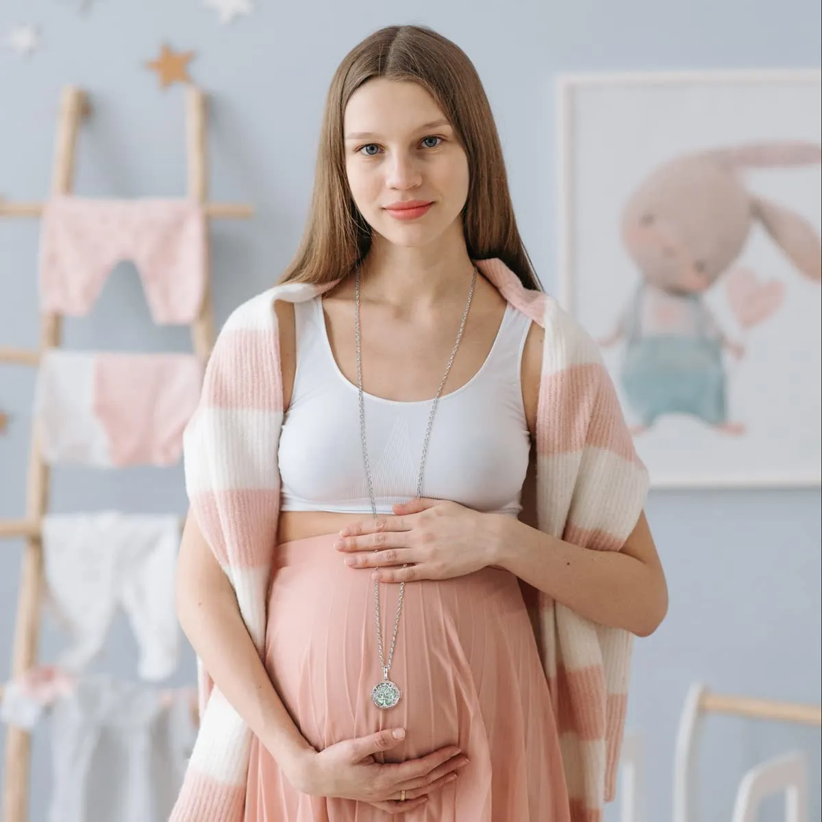AEONSLOVE Chiama Angeli Gravidanza Richiamo degli Angeli Gravidanza Ciondolo Albero della Vita Futura Mamma Regalo Neo Mamme - immagine 5