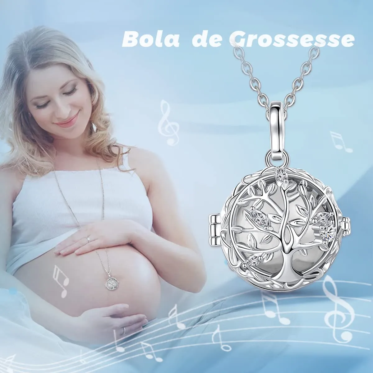 AEONSLOVE Chiama Angeli Gravidanza Richiamo degli Angeli Gravidanza Ciondolo Albero della Vita Futura Mamma Regalo Mamma in Gravidanza - immagine 4