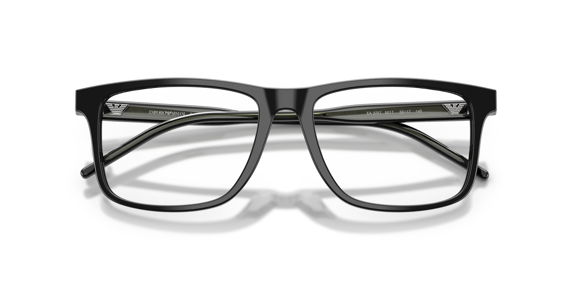 Emporio Armani EA3257 5017 Montature da vista Acetato Nero Squadrata Normale - immagine 2