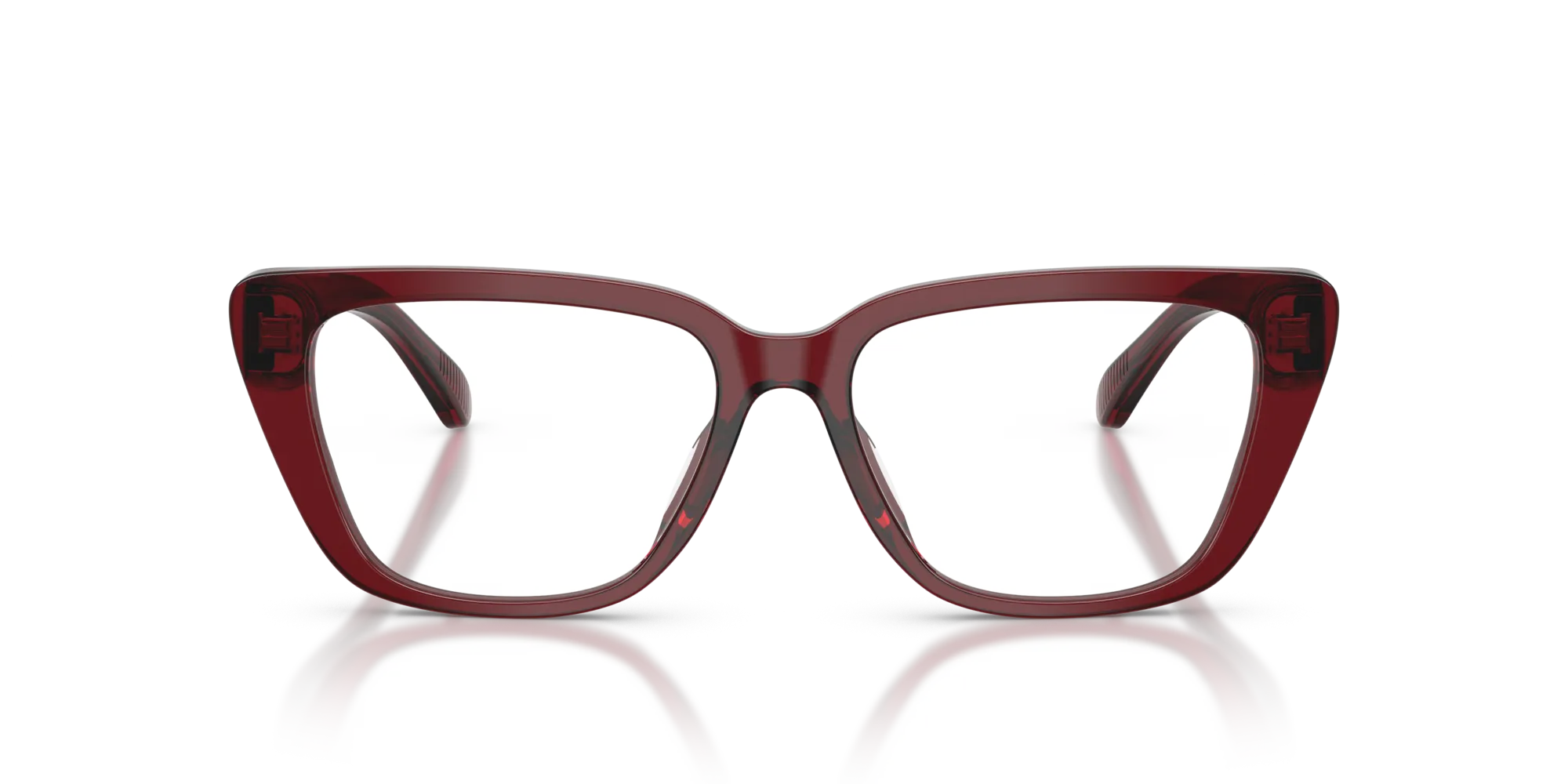 Emporio Armani EA3256U 6254 Montature da vista Acetato Rosso Cat Eye Normale - immagine 3