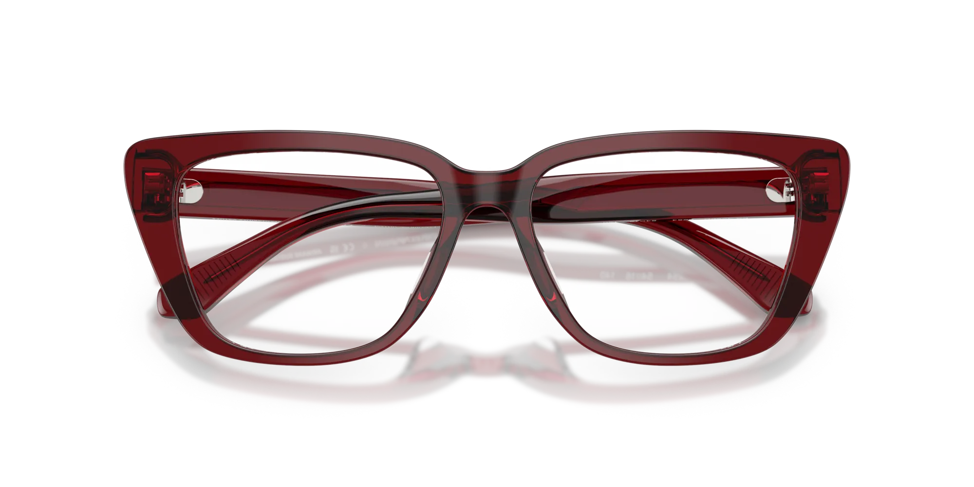 Emporio Armani EA3256U 6254 Montature da vista Acetato Rosso Cat Eye Normale - immagine 2