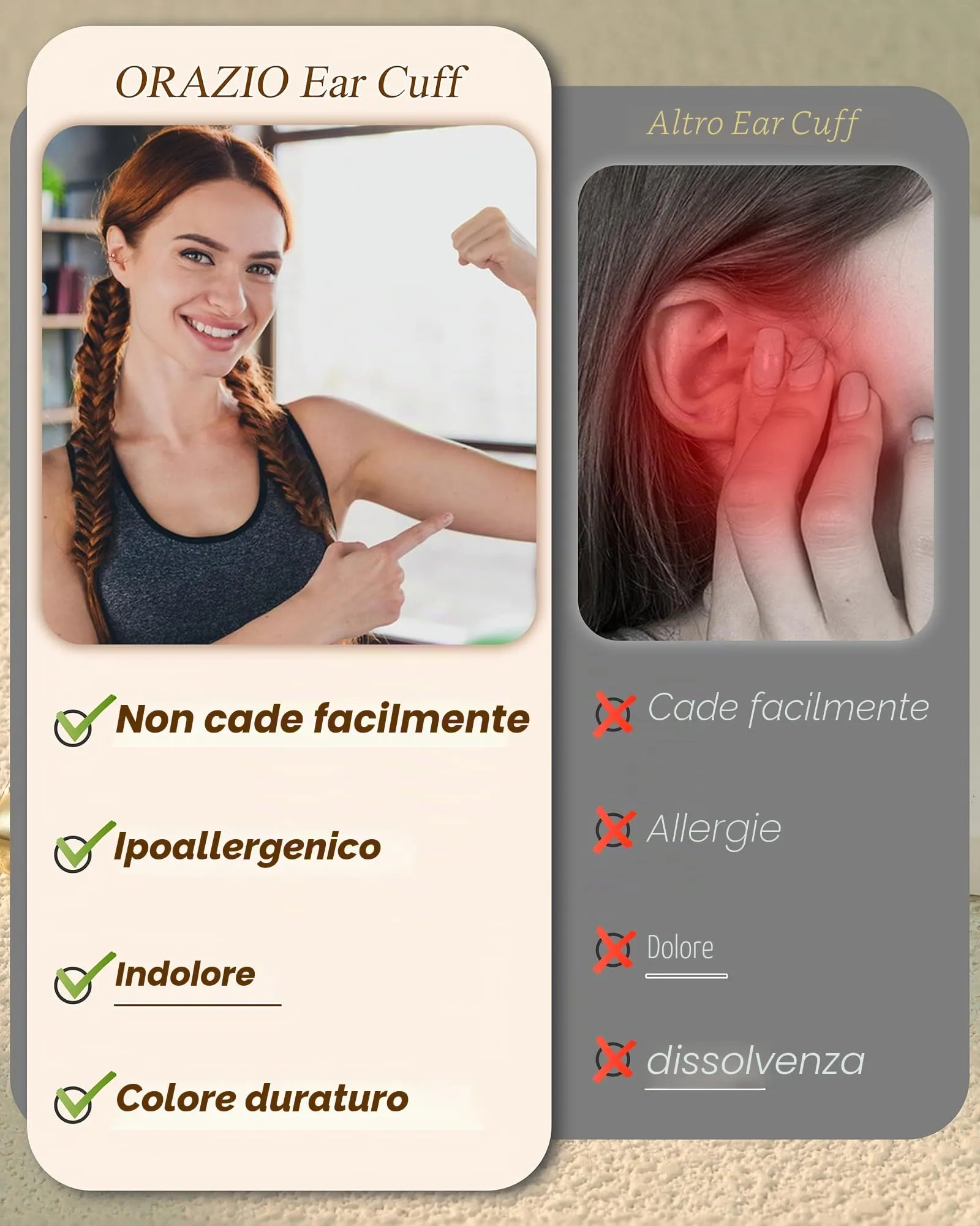 Orazio 20Pcs Orecchio Clip Helix Polsino Orecchio Non Piercing Orecchini - immagine 7